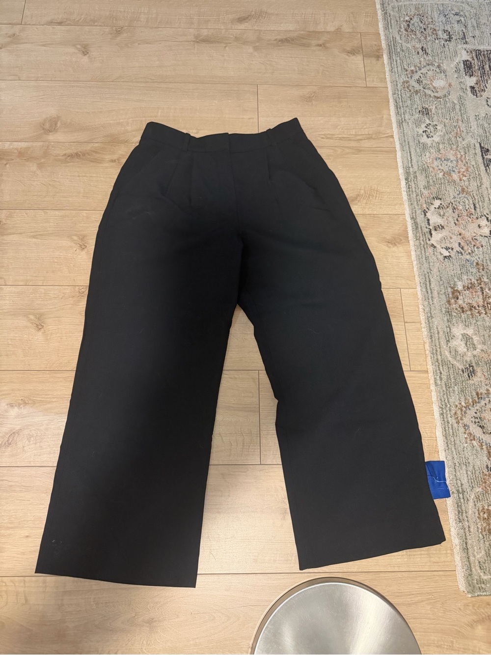 Abercrombie & Fitch Black Wide-Leg Trousers